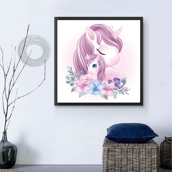 30x40cm Unicorn 5D diamantmalerisett M