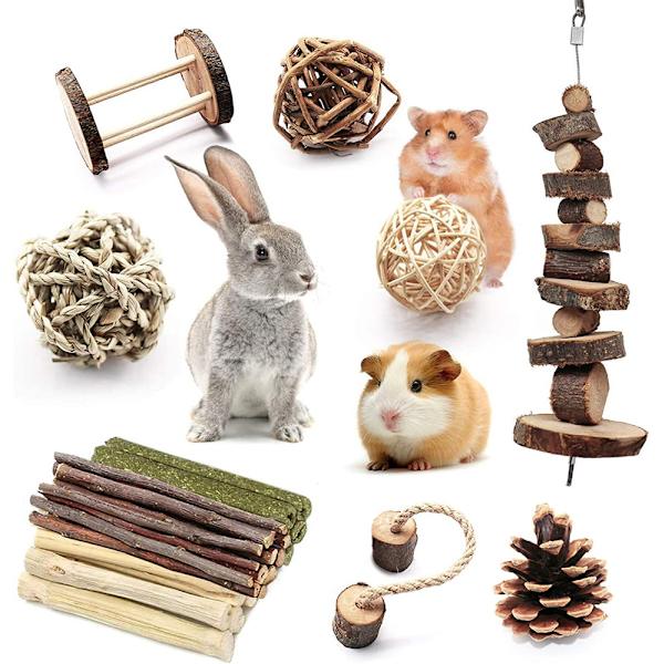 Hamsterleke, Kanin godbit, Epleved Timothy Høy og Søt Bambus