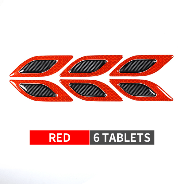 Rouge Lot de 6 Autocollants décoratifs pour voiture - Autocolla