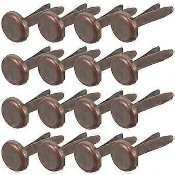 200 stk. Papirklips Messingbelagte Splittpinner Runde Metall Splittpinner med Oppbevaringsboks for Håndverk DIY (Messing)