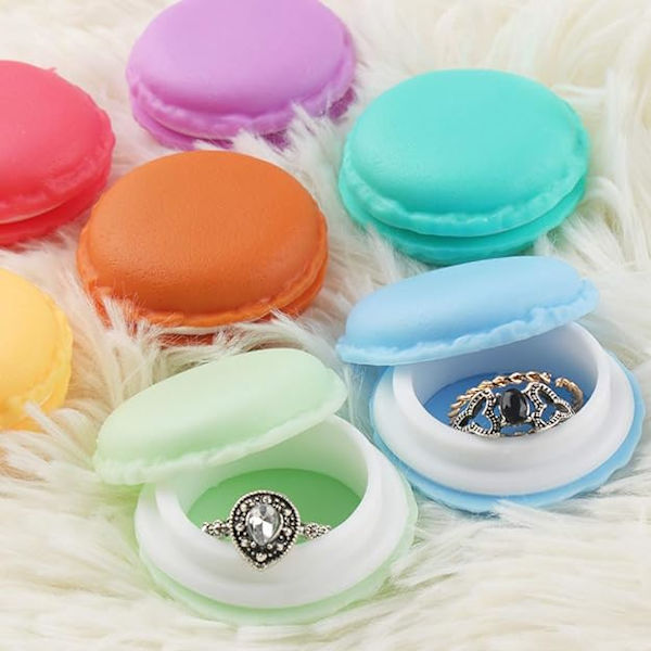18 stk. Macaron-farvede smykkeskrin, Macaron-opbevaringsæsker,