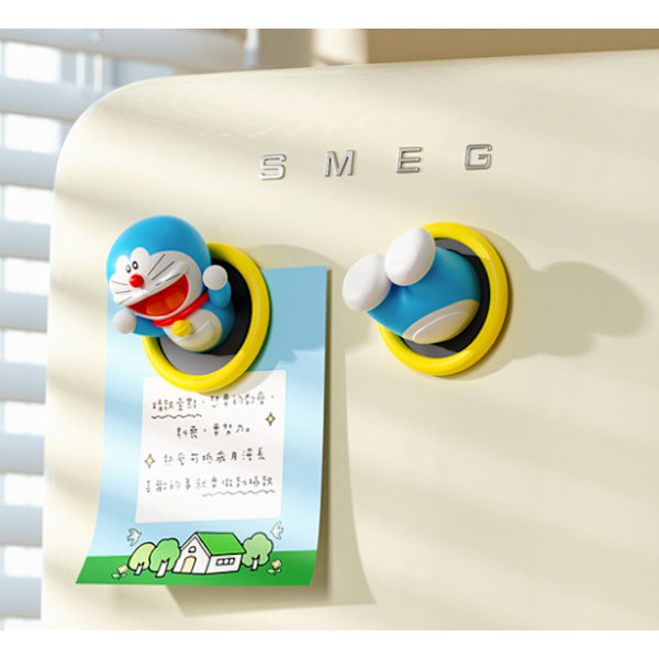 Doraemon (overkrop) Pass Circle Køleskabsmagnet 3