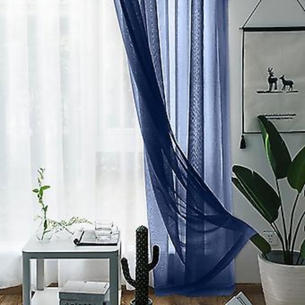 Tulles Bakgrund Draperingar Gardin Halvmörkläggande Design Elegant Gardin för Bröllop (134*210 Hålstansad Rosa)