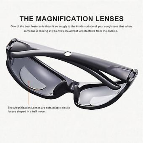 Självhäftande bifokala läsglasögon Förstorande läsglas för solglasögon/glasögon( )