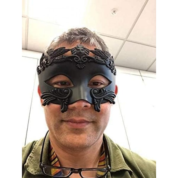 Antik grekisk spartan krigare romersk maskeradmask män venetiansk mask bröllop balmask Mardi Gras M