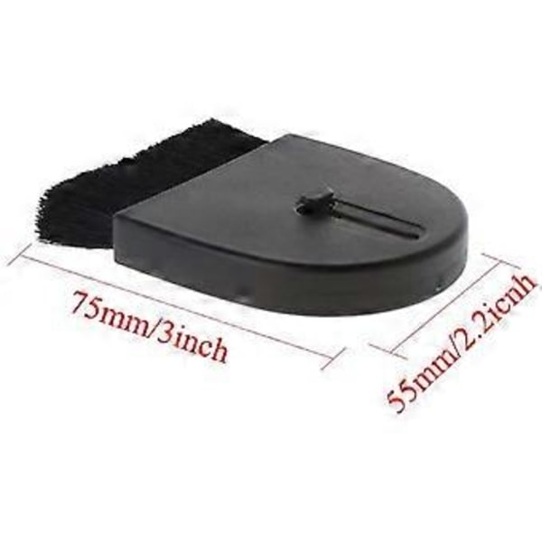 Halvcirkelformad Skärmborste Infällbar Tangentbordsborste Vinylrengöringsborste 5,5x5,4x1cm, Svart
