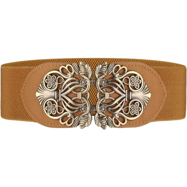 Kvinnors breda elastiska midjeband 2 delar retro elastiska midjeband。