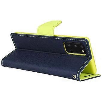Lærveske til Samsung Galaxy Note20 (Marineblå)