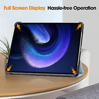 Målat Läder Smart Tabletfodral För Xiaomi Pad 6 / 6 Pro (Enhörning)