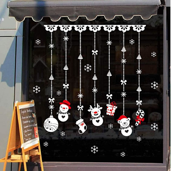 Jul Snöglob Avtagbara Väggdekaler Fönster Vägg Vinyl Ho