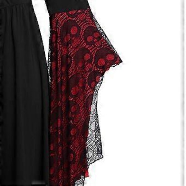 Halloween Cosplay -asu Goottilainen Vintage Mekko Aave Kurpitsa Painetut Mekot Keskiaikainen Aave Morsian Vampyyri Vaatteet Naiset (4XL C)