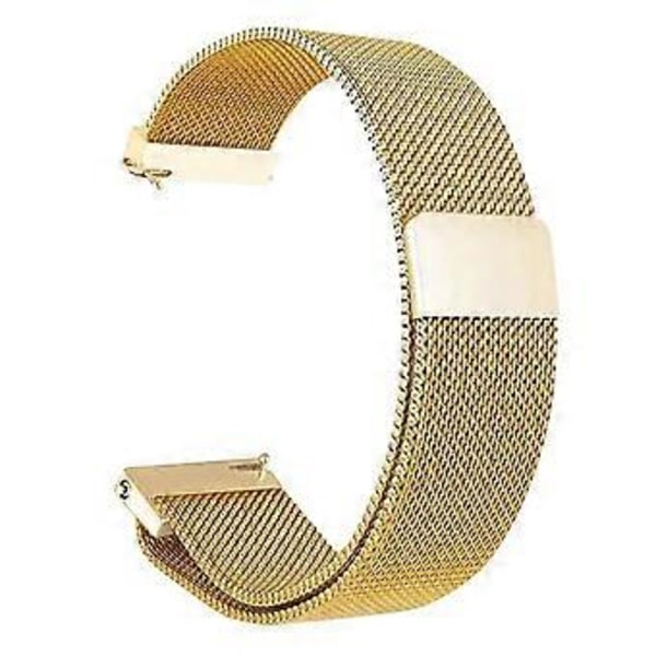 Urremme i rustfritt stålnett med justerbar spenne, pustende minimalistisk urrem for menn og kvinner (18 mm gull)