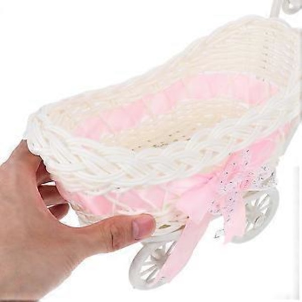 4 stk. Bryllupsgodteri Beholder Imitasjon Rattan Vevd Kurv Mini Blomsterkurv Godteriboks