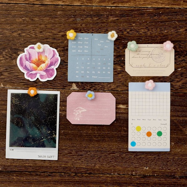 30 st Flower Push Pins, Dekorativa Push Pins för Vägg