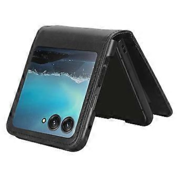 Skyddande Skal för Motorola Razr 40 Ultra 5G - Hård PC + PU Läder med Kortfack (Stil E)