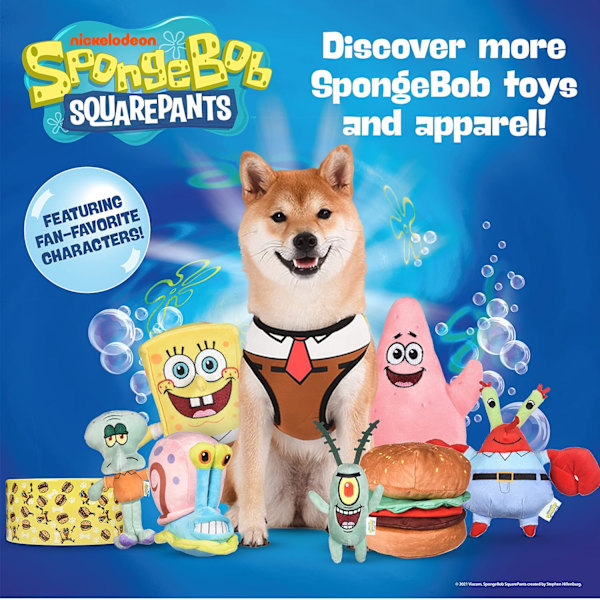 Figursammet leksaker för hundar | Hundleksaker för SpongeBob-fans | Pipande hund