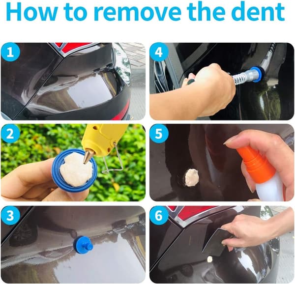 Paintless Dent Puller Kit Afisnings Håndværktøjssæt T-Slip Hammer Au