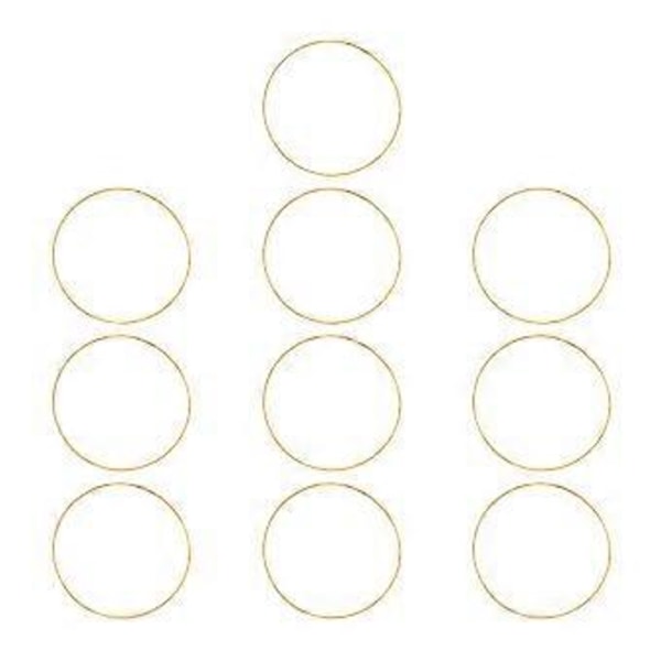 10 stk. Drømmefanger DIY Sirkler Runde Metallringer DIY Pyntetilbehør