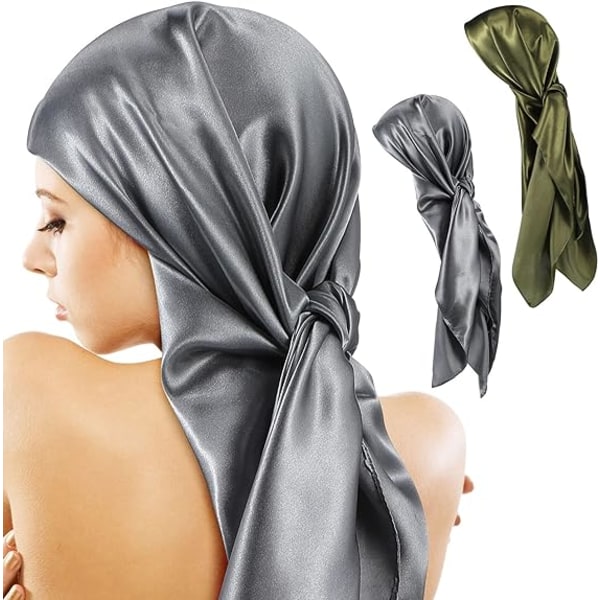 b-35 tum Silke Scarf 2 Satin Scarves Kvinnor