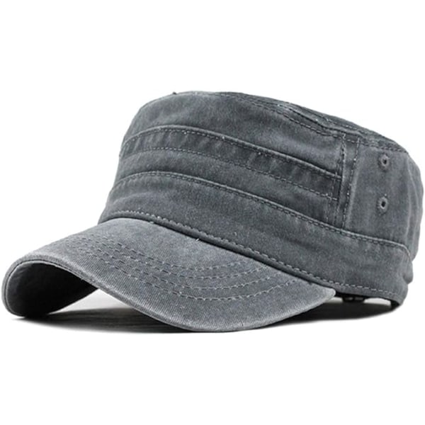 Unisex Vintage Militär Armé Flat Cap Justerbar Baseball Cap Cap