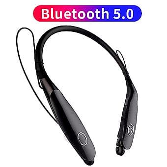 Langattomat Bluetooth 5.0 -kuulokkeet iPhone Samsung Android -puhelimille (musta)