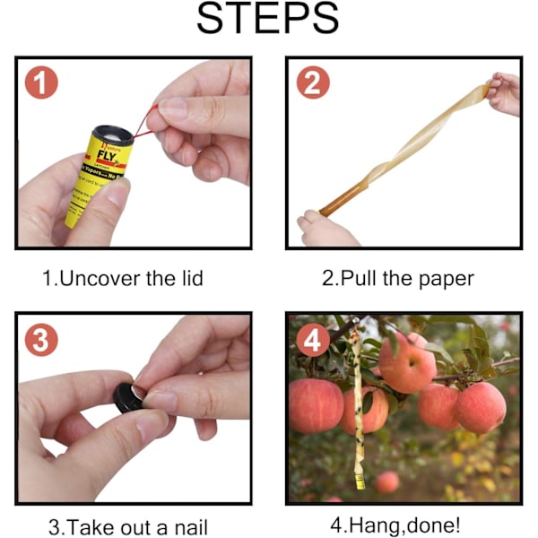 Flugfångstpapper Flugdödare Inuti Ut Användning Flugor, Myggor och Ot