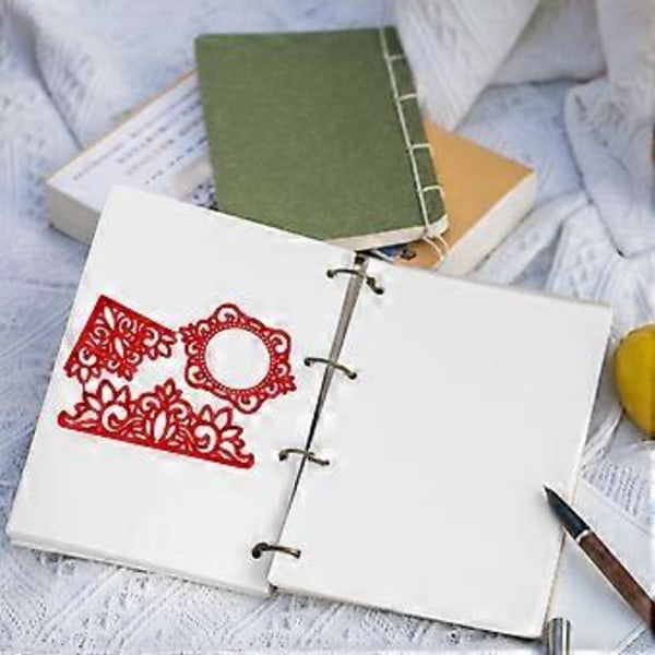 Spetsram Metallstansar Scrapbooking Schabloner Stansar Kort Prägling DIY