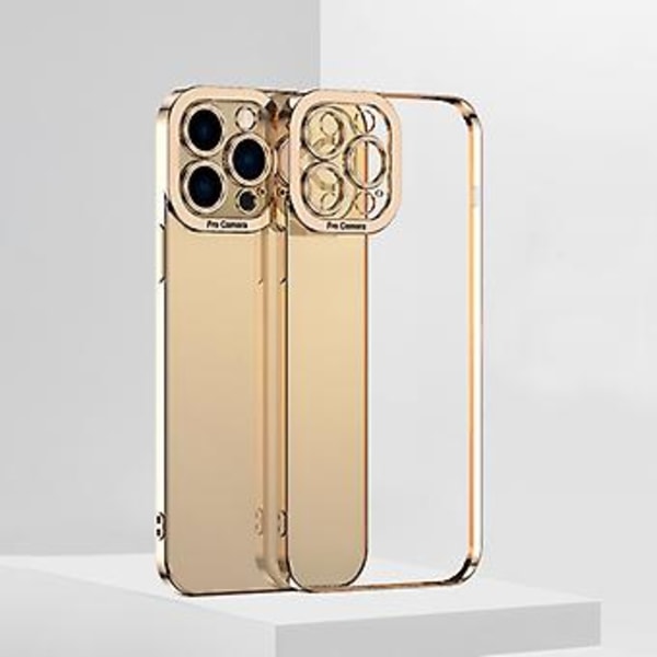 Elektropläterat TPU-fodral för iPhone 12 Pro (Guld)