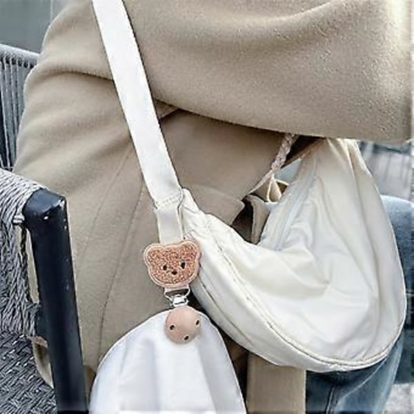 Lätt Hattklämma Sommar Hattklämma Väskaccessoar Hattförvarare Handväska Hattklämma Perfekt Present för Trendiga Resenärer (Brunbjörn)