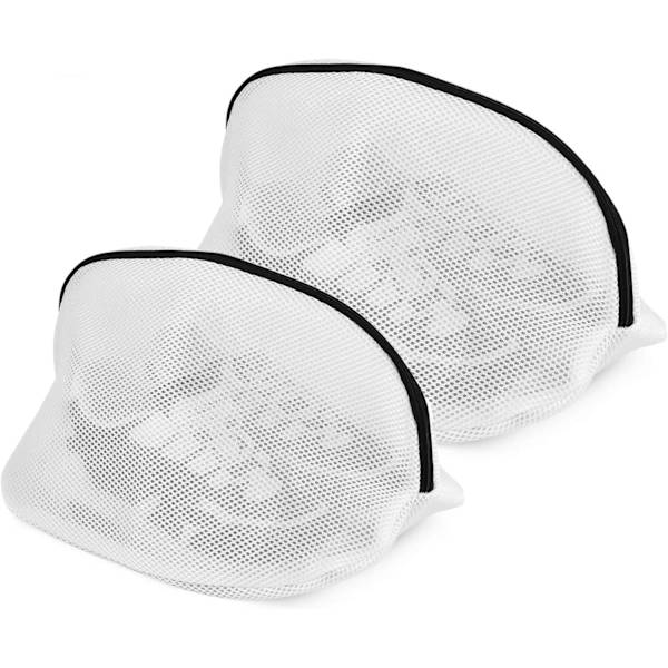 2-pack tvättväska för skor, tvättpåse i mesh med dragkedja, för tvätt