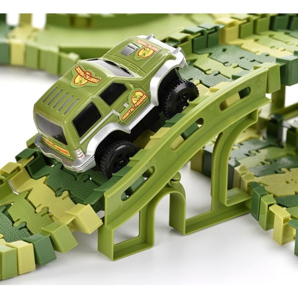 Dinosaurier leksak DIY Circuit Car Barnleksak Pojke 2 3 4 år gammal
