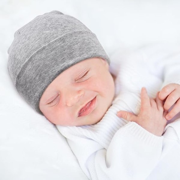 4 stycken 3-6 månader Baby Beanie Nyfödd Toddler Mjuk Söt Stickad Ha