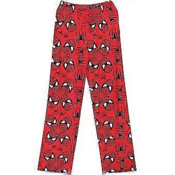 Tegneserie-trykte Pyjamasbukser Casual Sleepwear Loungewear Bukser Nederdele Til Kvinder Teenagere Piger (Rød Spiderman XL)