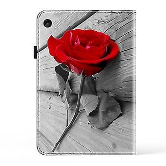 Målat Läderfodral för Lenovo Tab M10 (Ros)