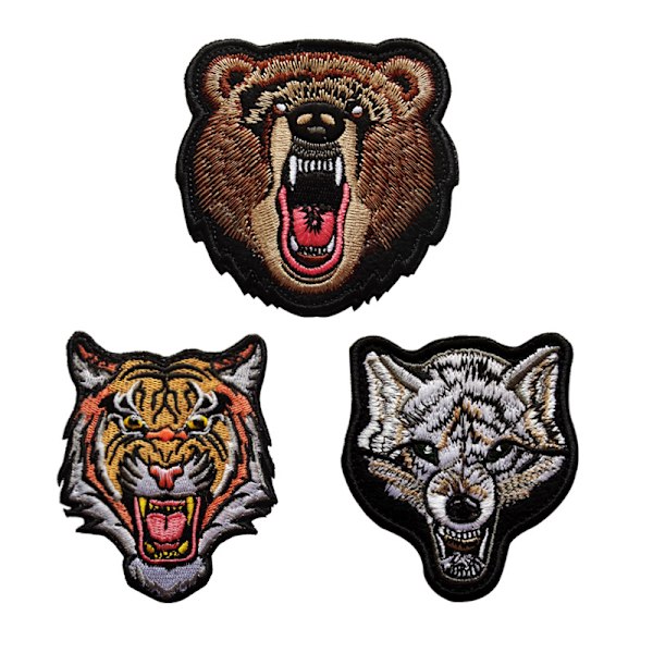Den forfærdelige Bengal Tiger Stripe broderede patch strygejern på sy