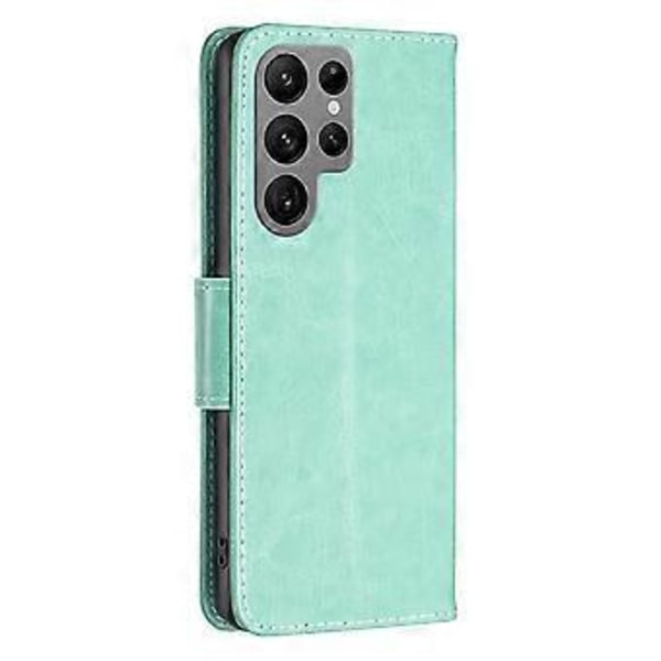 Til Samsung Galaxy S24 Ultra Etui Butterfly Trykt Stativ Læder Pengebog Cover (Style E)