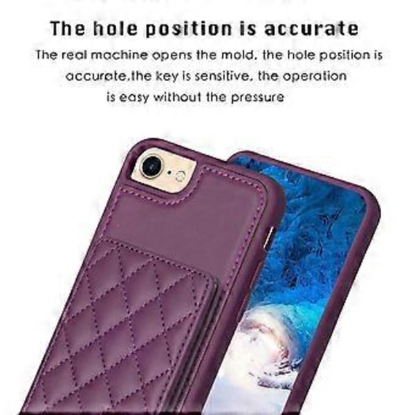 BF25 TPU-fodral med PU-läderbeläggning för iPhone 6/6s/7/8, med kortfack och stativ (Stil C)