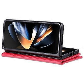AZNS för Samsung Galaxy Z Fold5 5G PU-läder plånboksfodral Flip Folio Stativ Telefonfodral (Stil C)