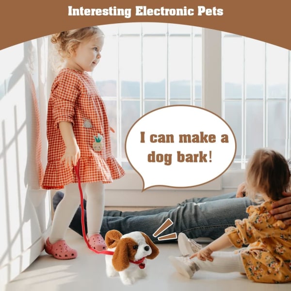 Toy Puppy Elektroninen interaktiivinen pehmustettu koira 2-8-vuotiaalle Bo