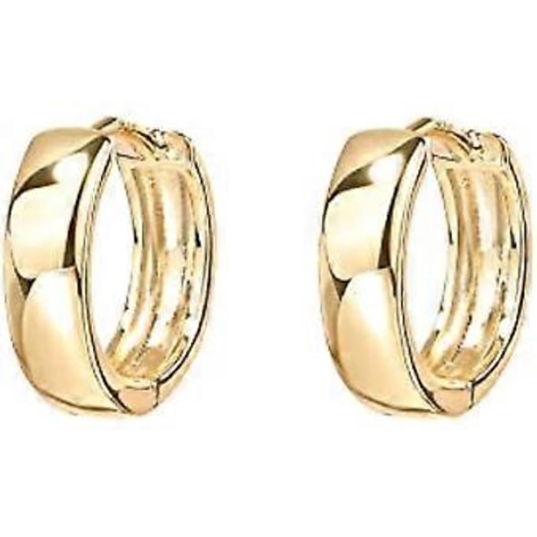 14K Guldpläterade Sterling Silver Post Huggie Örhängen | Små Creoler | Guldörhängen för Kvinnor (Rosé Vermeil)
