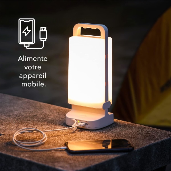 Uppladdningsbar solcampinglampa, bärbar ljusstyrka justerbar C