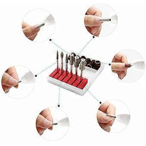 Nagellacksmaskin Nagelkonst Manikyr Slipmaskin Polermaskin Salongsverktyg Elektrisk Polerande Nagel Slipmaskin för Butik (Vit Australisk Standard)