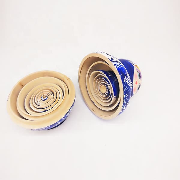 Blå och vit porslin 10 st ryska Nesting Dolls Matryoshka h