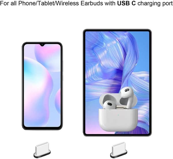 6 USB C-dammpluggar för Redmi/Oneplus/Motorola/Samsung Galaxy