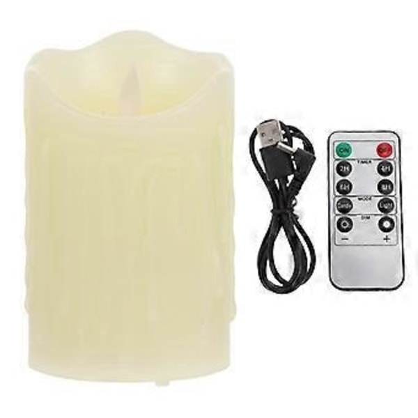 1 Set USB-laddning Dimbar Atmosfär Dekoration LED Ljus (Beige)