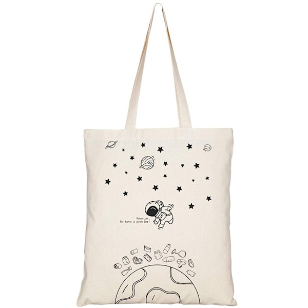 Canvas Tote Bag til Kvinder, Genanvendelige Indkøbsposer, Søde Tote Bags