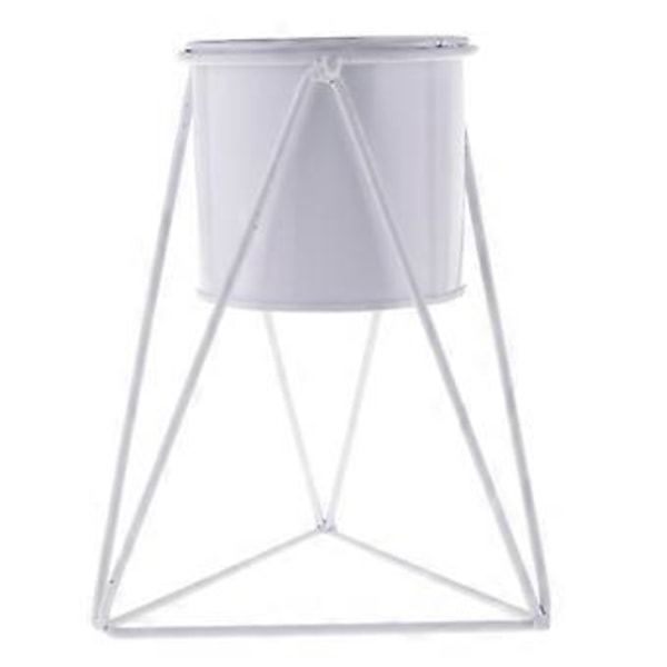 Nordisk Stand Sukkulent blomst farve grøn Pot Minimalistisk Metal Jern Vase Skrivebordsdekoration Rekvisitter (A Hvid)