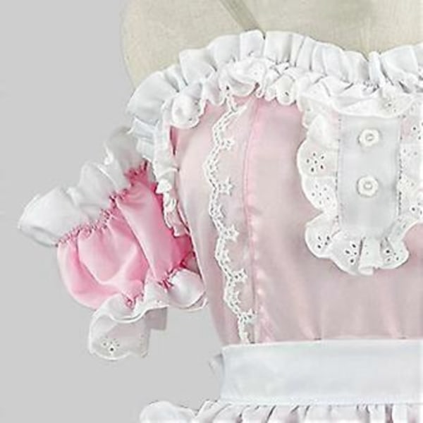 Naisten pitsikerroksiset piikatytön mekot, suloinen Lolita-mekko, viktoriaaninen hihaton Halloween-cosplay-asu (XL)