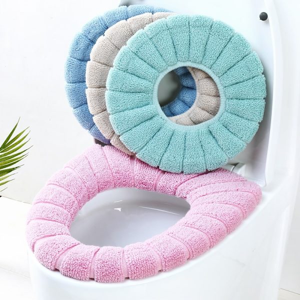 4 kappaletta pehmeää kylpyhuoneen wc-istuimen lämmintä pestävää St