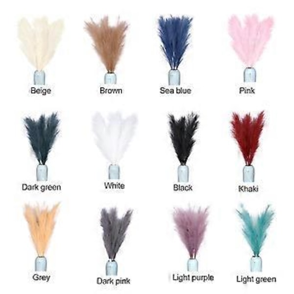 Beste Tilbud - Flerfarget Rør Falsk Pampasgress Dekor 110cm Levende DIY Gave Gulvvase Fyll (Rosa)